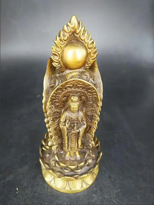 

Китайская буддийская медная статуя ручной работы с тремя сторонами Avalokiteshvara