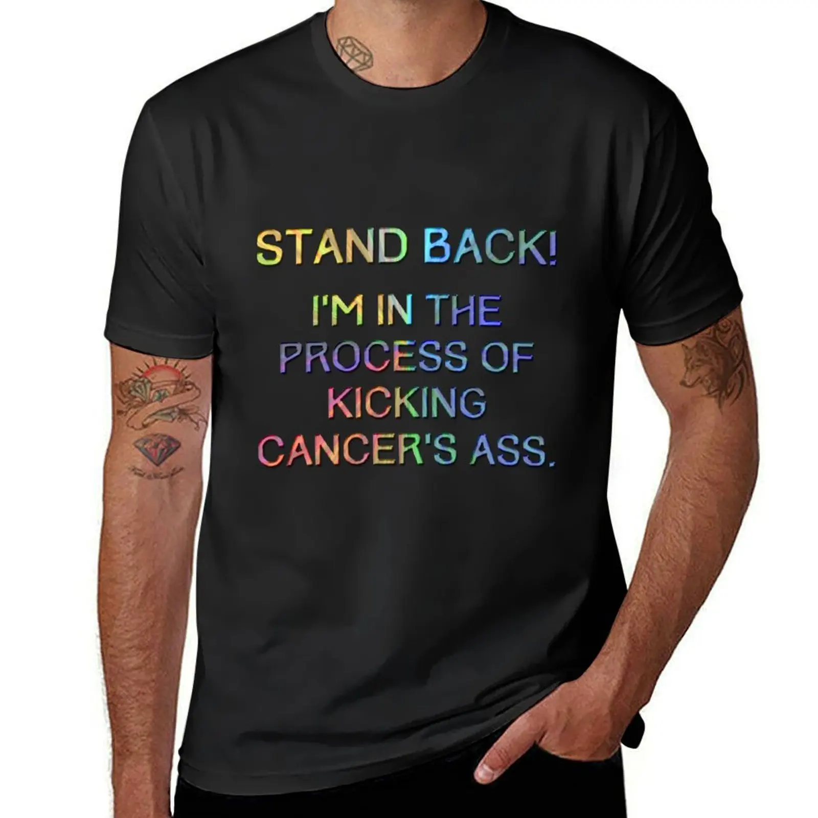 Kicking Cancers ass| Perfect Gift T-Shirt boys whites plus sizes Blouse Men's clothing