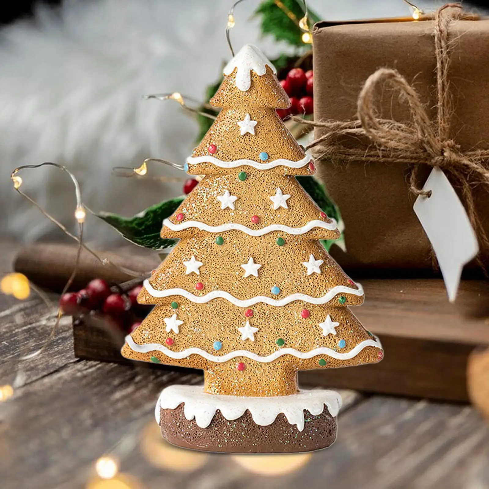 

Украшение рождественской елки из смолы, рождественский подарок, стоячие поделки, декор для рабочего стола, реквизит для фотосессии, фигурка рождественской елки для гостиной, свадьбы