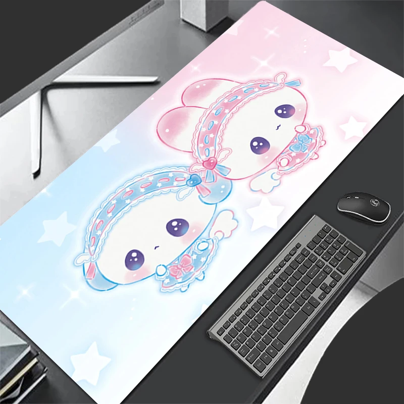 لوحة الماوس تصميم حصيرة مكتبية غير قابلة للانزلاق ملحقات أرنب الفراولة والألعاب حواف مخيطة للمنزل وللوحة ماوس الألعاب #4