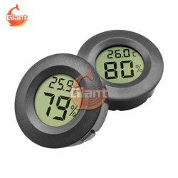 Mini LCD Digital Thermometer Hygrometer Fridge Freezer Temperature Sensor Humidity Meter Detector Gauge Instruments Indoor Black