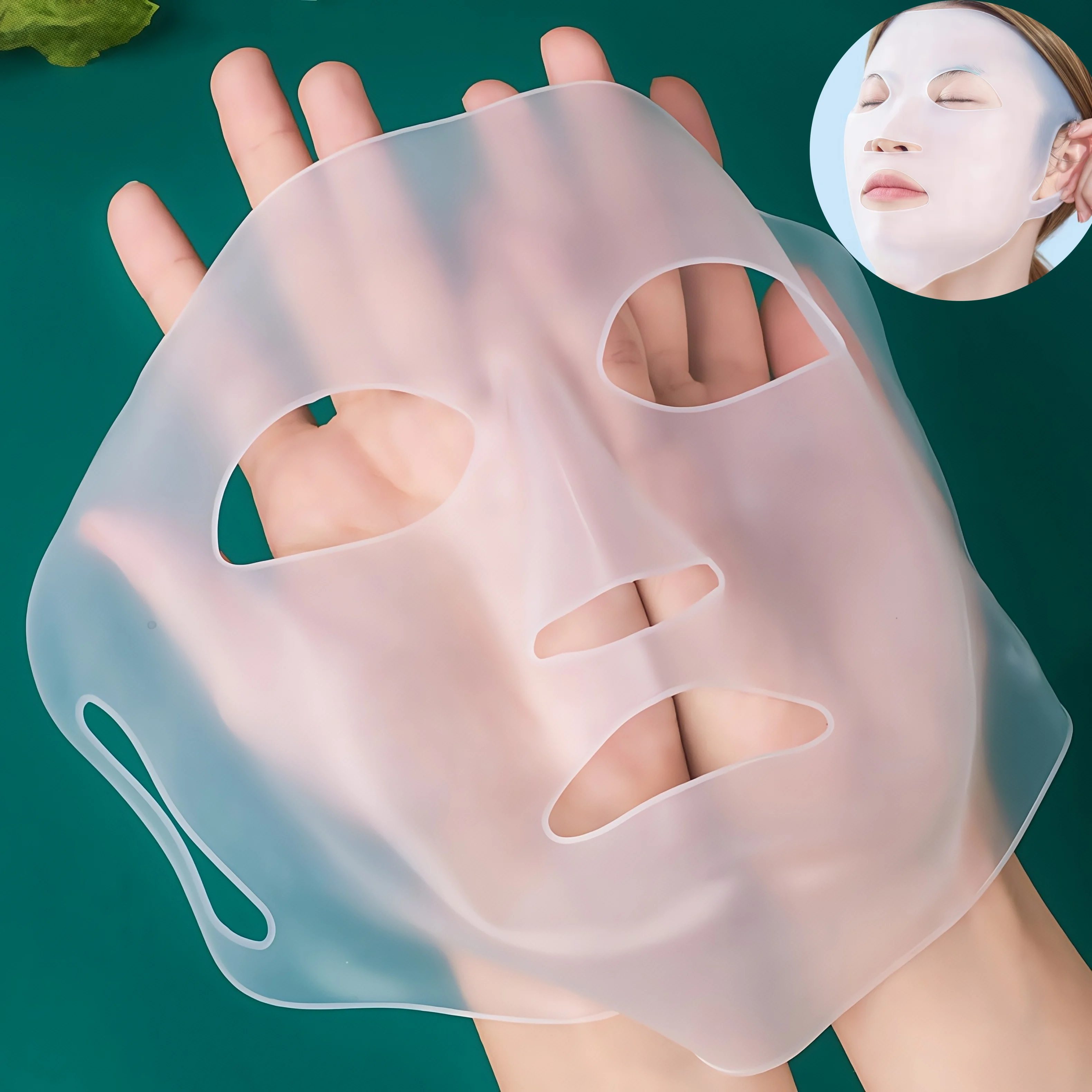 

3/6Pcs Silicone Face Mask Cover Reusable Moisturizing Facial Mask Holder Anti-Falling Transparent Beauty Ear-Hook Loops Cover
