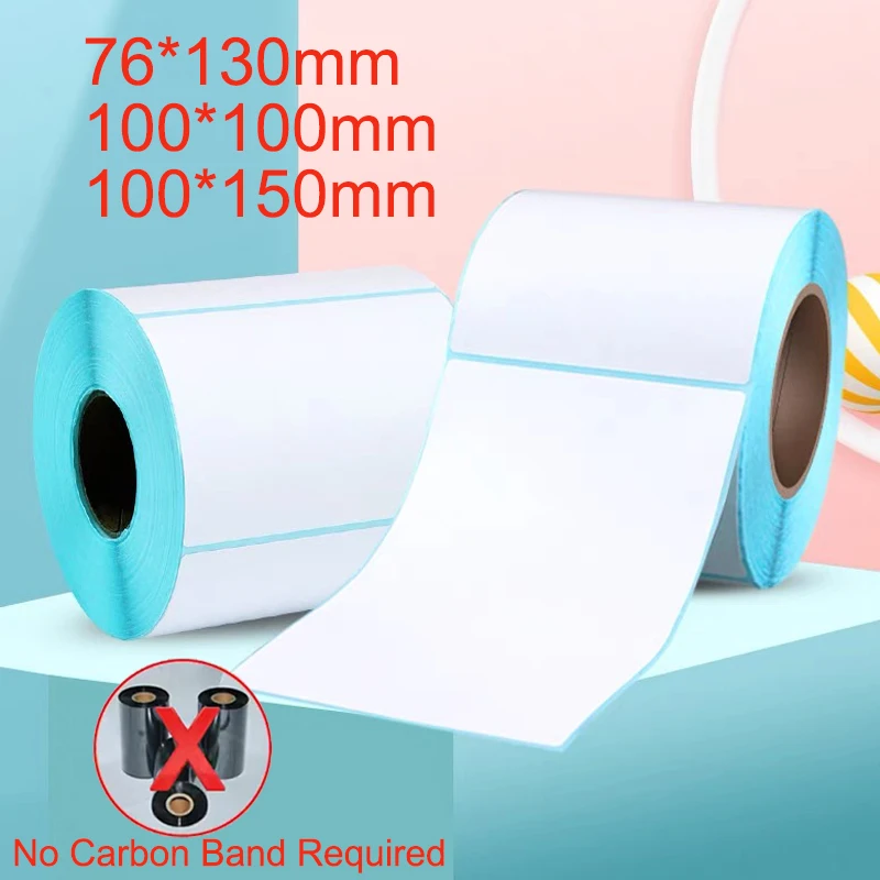 100x100mm/100x150mm/76x130mm papier termiczny do drukarki termiczna etykieta wysyłkowa wysyłka naklejka z kodem kreskowym nie wymaga taśmy węglowej