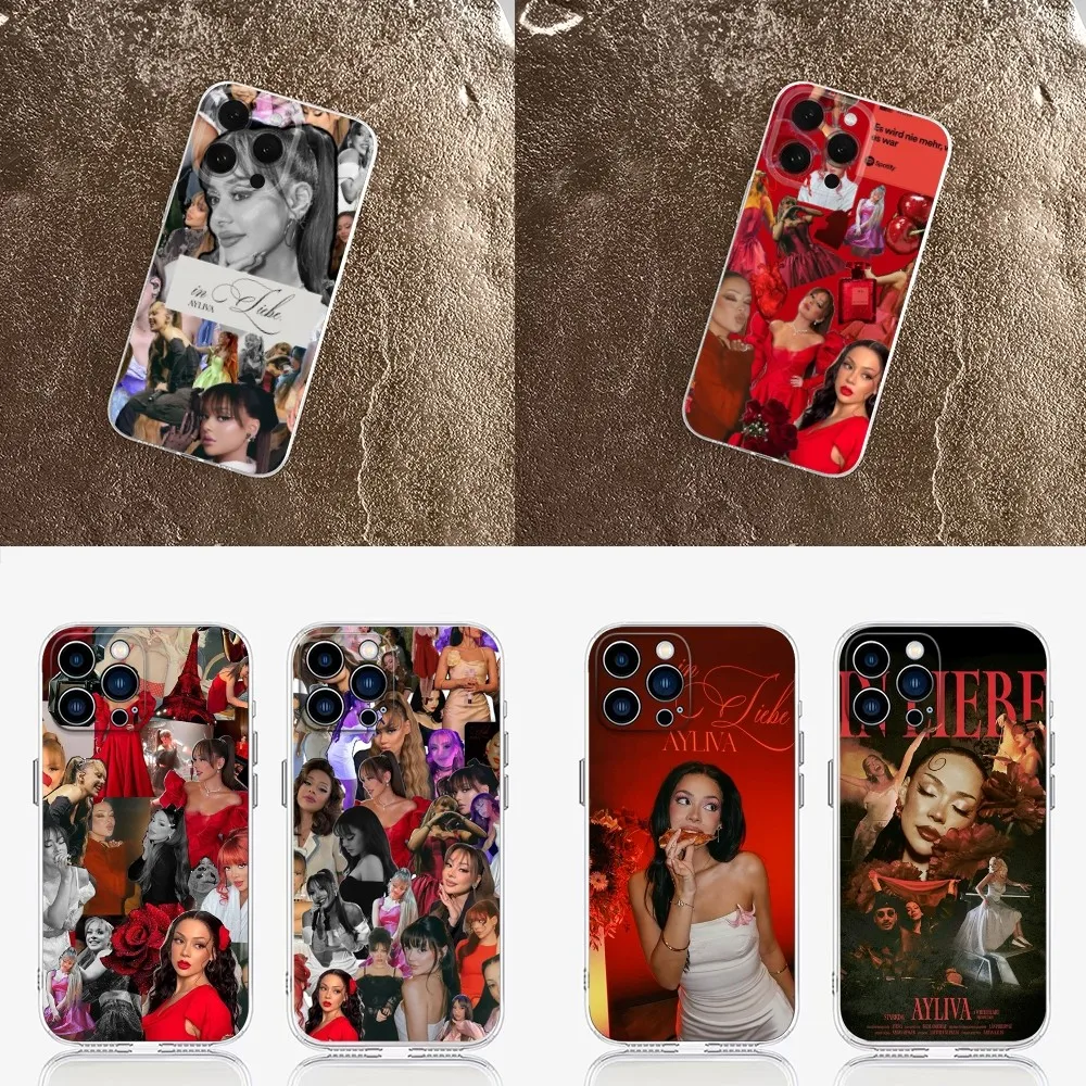 A-Ayliva German Singer Phone Case  For IPhone 16,15,14,13,11,12 Pro Max Mini X XR XS 7,8 Plus SE Soft Clear Shockproof  Cover