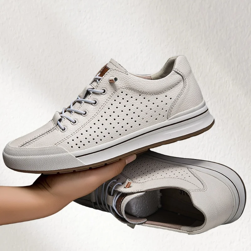 

Booster Sneakers Man Elevator Shoes Height Increase Insole 5CM Sports Plus Size 36-44