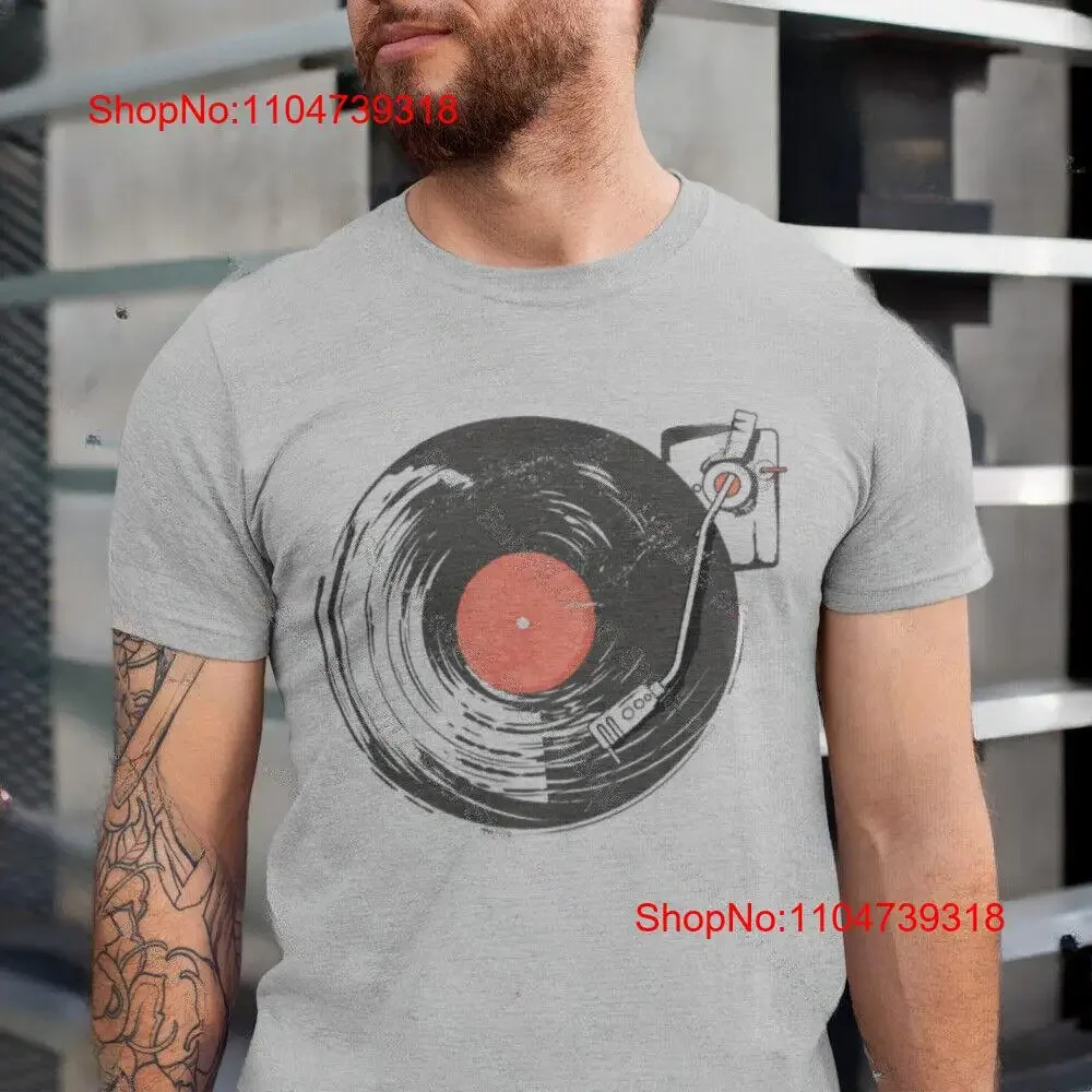 Retro Vinyl T Shirt Music Musician Dj Artist Records Men's Producer vintage Washed homme Stretched Soft designer clothes