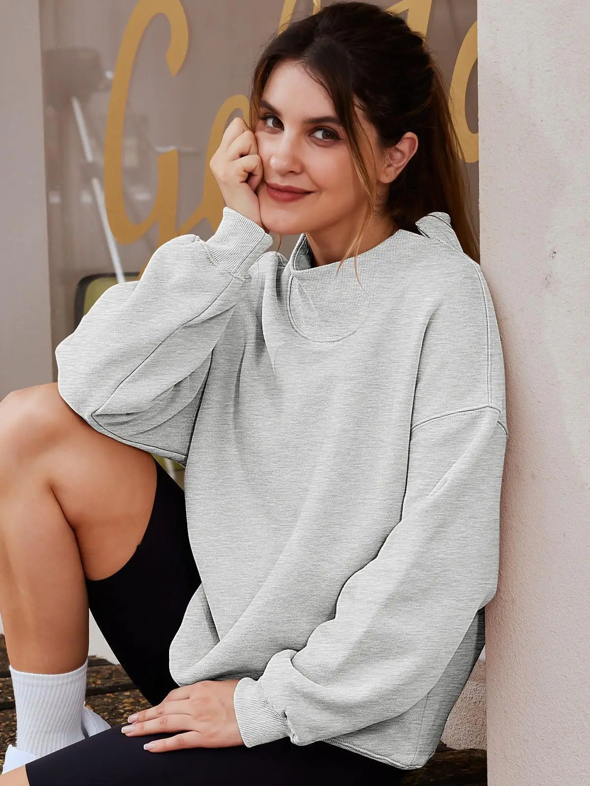 Womens-Oversized-Mock-Neck-Sweatshirt-Shoulder-Cut-Out-Design-Solid-Color-Long-Sleeve-Autumn-Lazy-Fit-Casual-Commuter-Pullover-T
