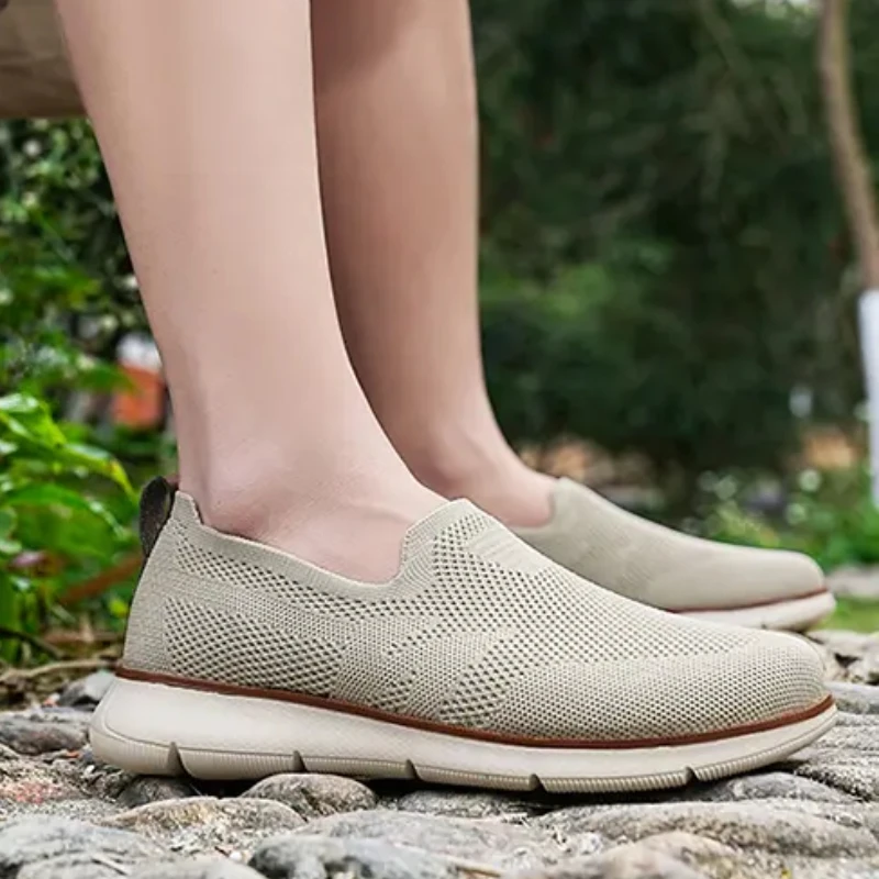 Men Large Size Sneakers Lightweight Round Toe Vulcanised Shoes Round Toe Thick Bottom Slip on Loafers Zapatillas De Deporte image 6
