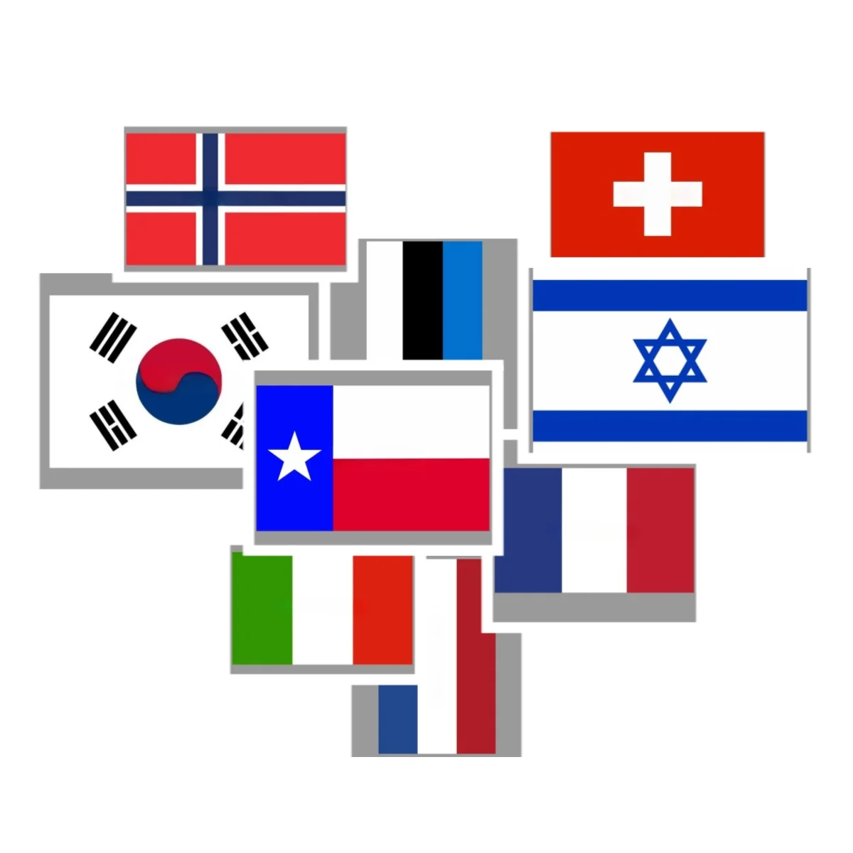 

Various styles of national flags Car Sticker Fridge Stickers for SUV Camper RV Van Motorhome Caravan Vinyl Decal Decoration