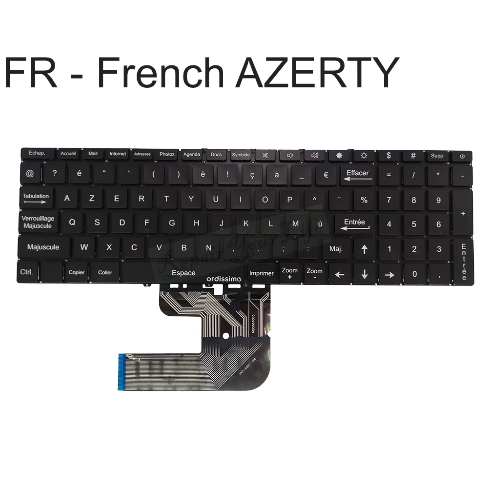 US French AZERTY Brazil Keyboard For Teclast F15S BMAX x15 Notebook Keyboards United States USA English Brazilian PT-BR Layout