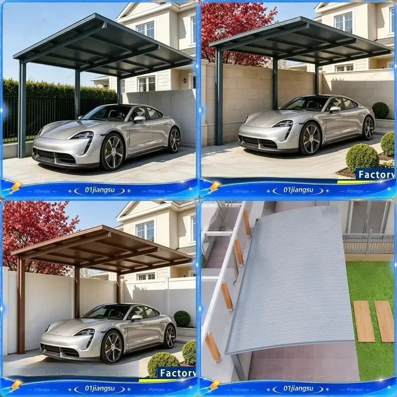 Aluminum Carport Outdoor Metal Garage for Car Parking Heavy Duty Vehicle Shelter Waterproof UV Resistant Canopy for SUV Truck