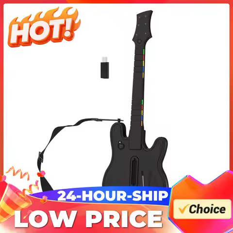 Wireless Guitar Controller 2.4G Wireless PC Guitar Controller Console Gamepad for PS3 PS4 PC Guitar Hero Clone Hero Rock Band