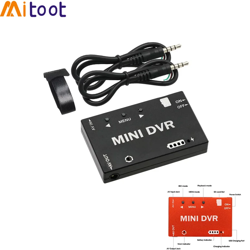 Mini FPV DVR Module NTSC/PAL Switchable Built-in Battery Video Audio Recorder for RC Racing Drone FPV Models