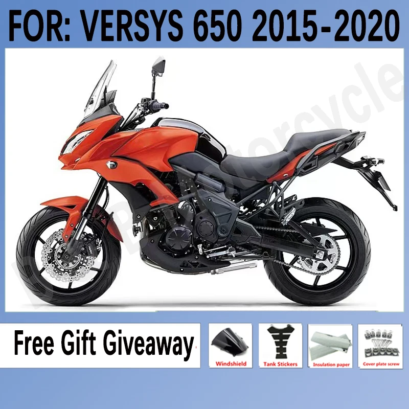 

ABS Motorcycle Fairings Kit for KAWASAKI VERSYS650 KLE650 KLE 650 2015 2016 2017 2018 2019 2020 Fairings set Orange Black