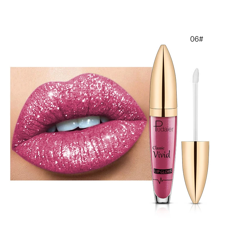 18 Kleuren Glitter Lipgloss Waterdichte Langdurige Diamant Mat Om Metallic Vloeibare Lippenstift Vrouwen Lippen Make-Up Cosmetica