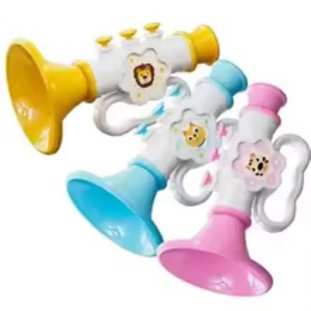 

Early Learning Mini Blowing Trumpet With Hanging Rope Cartoon Horn Toys Speech Enhancement Musical Instrument Trumpet Toy Gift