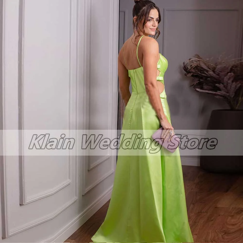 Effen Satijnen Avondjurk Holle Schouderband Strapless A-Line Rugloze Damesmode Rug Rits Vloerlange Prom-Jurk