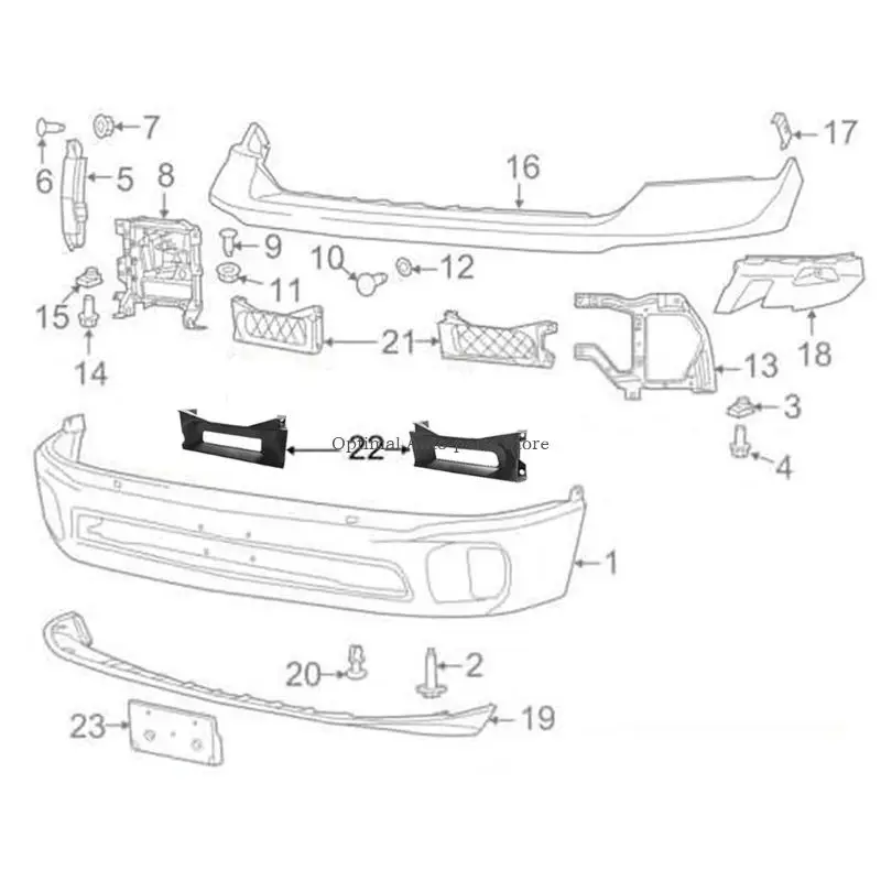 Picture 5:  OEM 68196982AA Front Bumper Hole Cover For Select Model ABS Construction