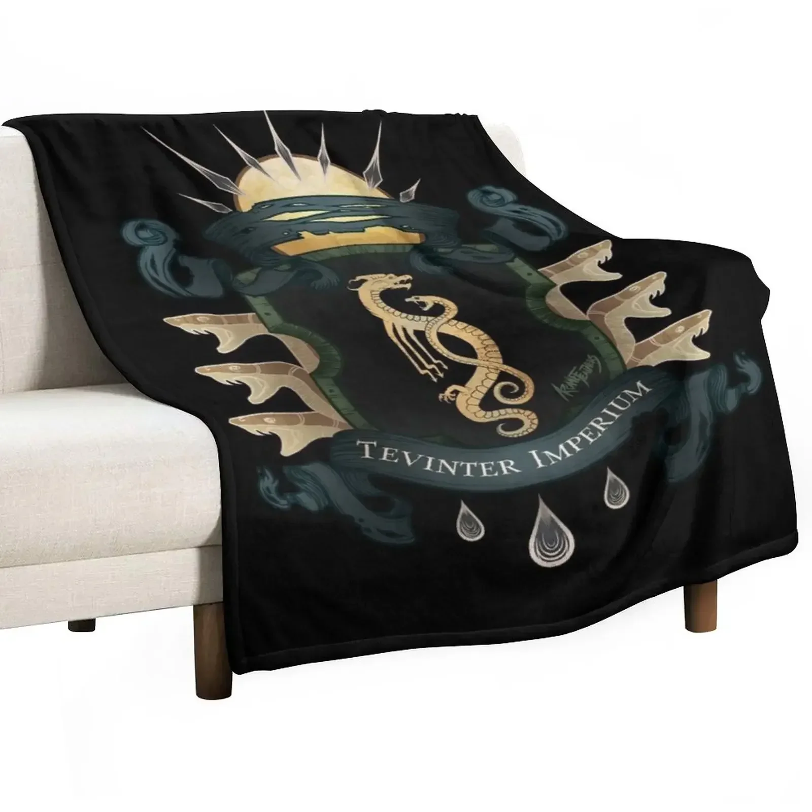 

Dragon Age: Tevinter Imperium Heraldry Throw Blanket Decorative Beds manga Polar Soft Plush Plaid Blankets