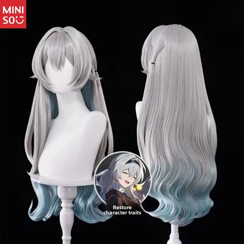 

Парик Miniso Honkai Star Rail Firefly Cos: кружевная передняя часть и предварительно стилизованные кудри с розовой сеткой для реалистичного