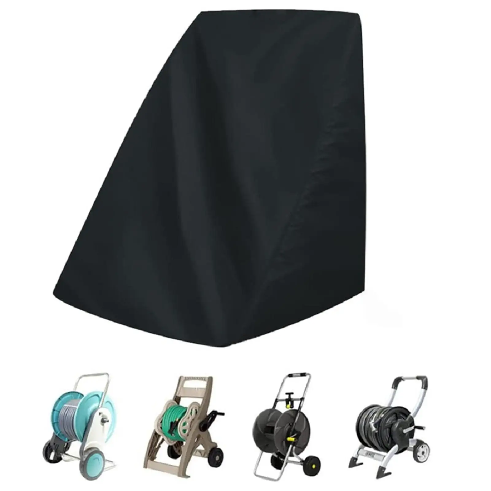 Universal Retractable Garden Hose Reel Cover Weatherproof Polyester Protective Sleeve for Outdoor Patio Storage