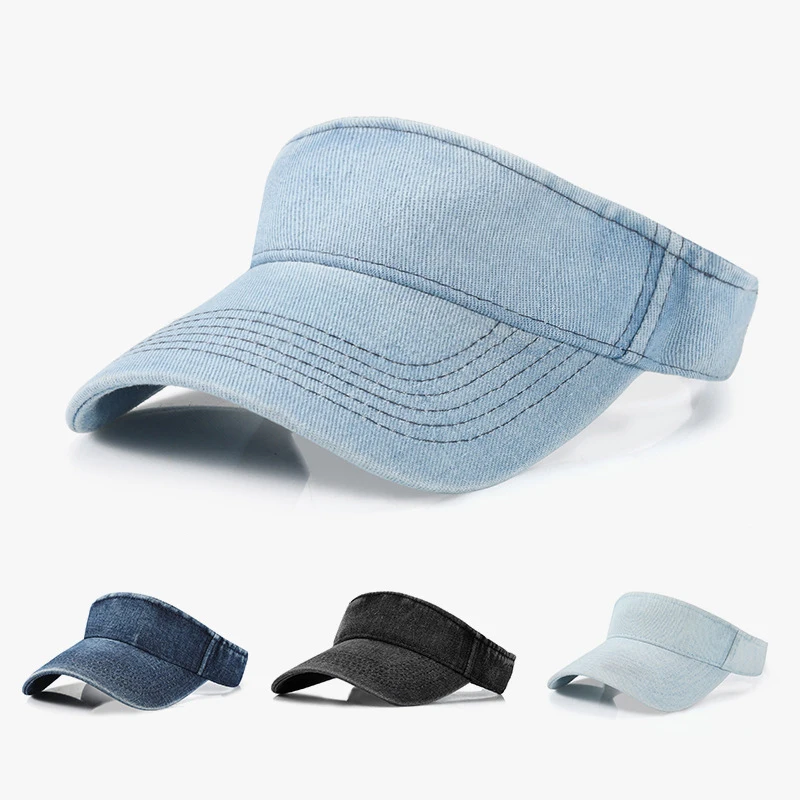 Men Fashion Denim Top Empty Hat Men' Outdoor Tennis Golf Baseball Cap Running Sunscreen Hat Visor Caps Adult Sport Peaked Cap