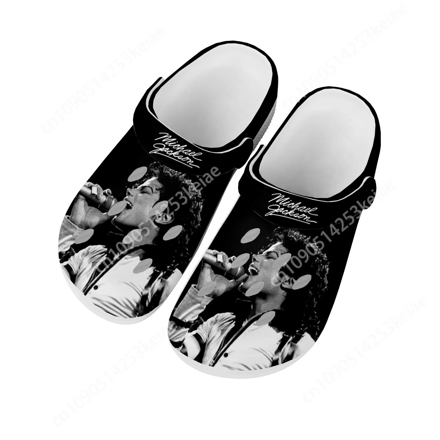 Michael Jackson Pop Singer Dancer Home Clogs Custom Water Shoes Mens Womens Teenager Shoes Clog Breathable Beach Hole Slippers