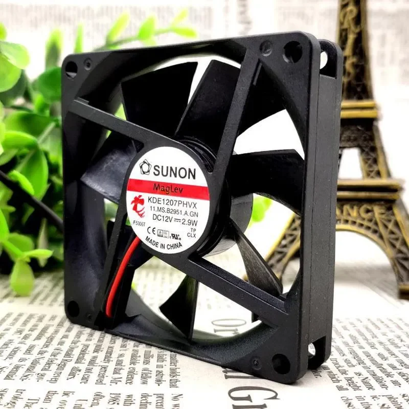 for SUNON Jianzhun KDE1207PHVX 7cm 12V 2.9W 7015 Suspended Maglev Silent Cooling Fan