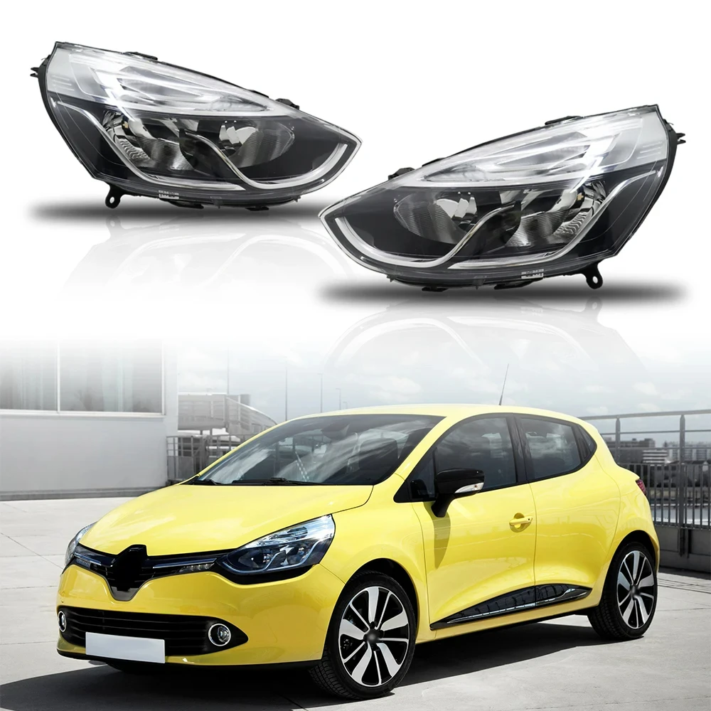 

For Renault Clio 4 HB MK4 IV 2013-2019 Front Headlight Left or Right 260106624R 260603442R With Chrome Trimmed