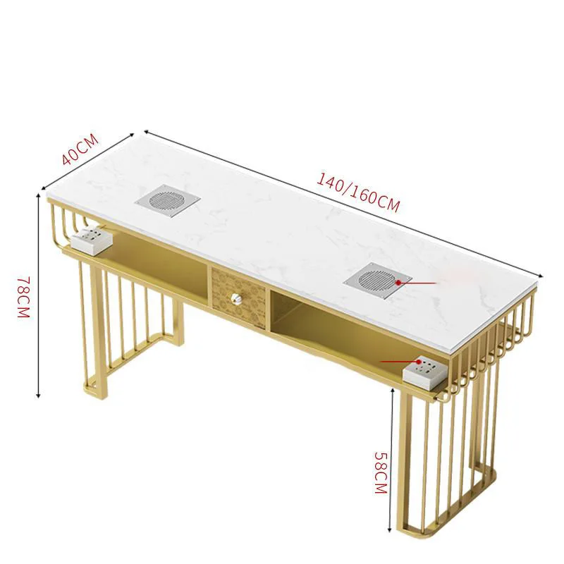 Mesa De Manicure Profissional Para Sala De Estar, Mobiliário De Mármore Branco, Serviço De Nailtech, Big Mesa, CY50ZJ