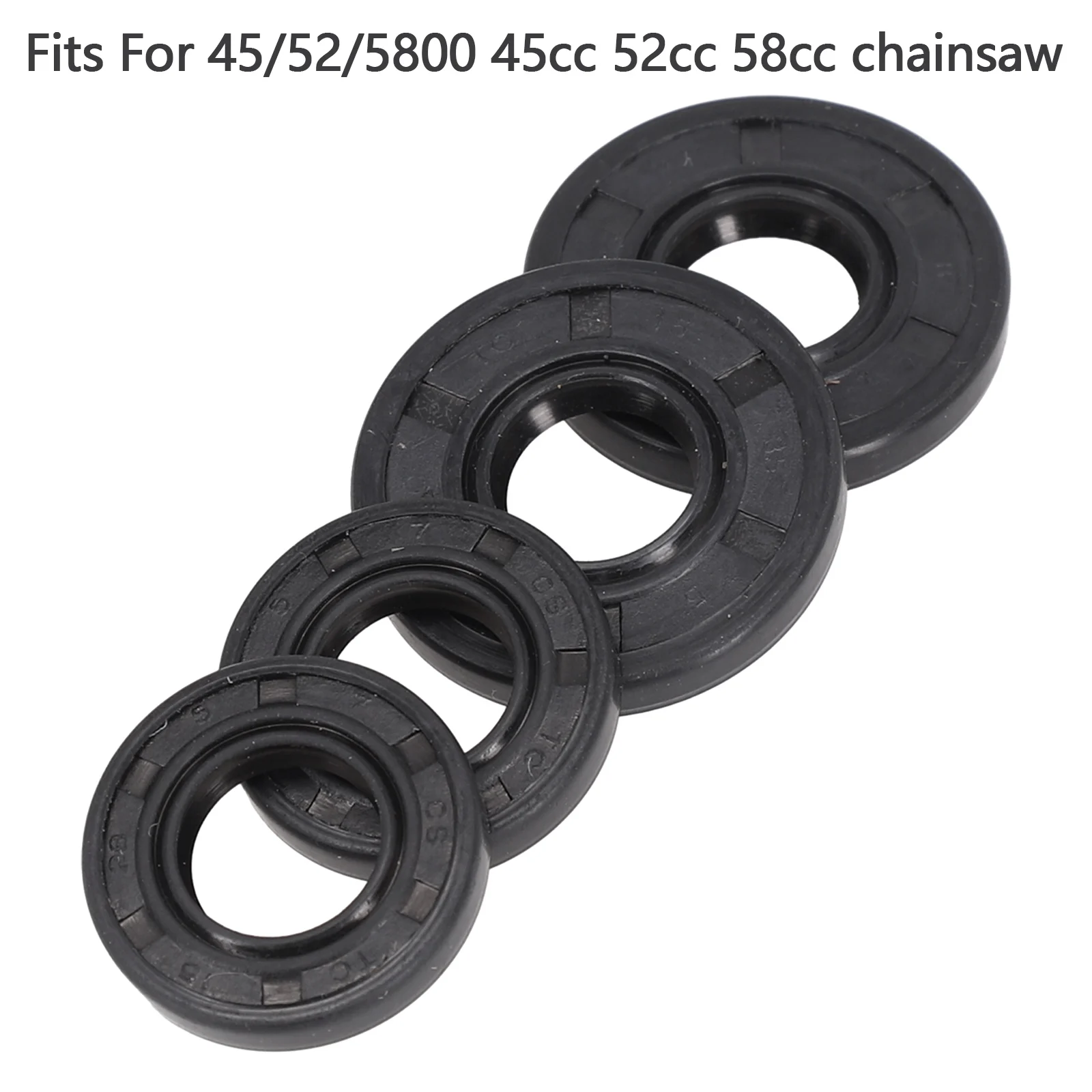 2 Set Chainsaw Oil Seal Kit Fits For 45/52/5800 45cc 52cc 58cc Chainsaw Parts Garden Power Tool Accessories