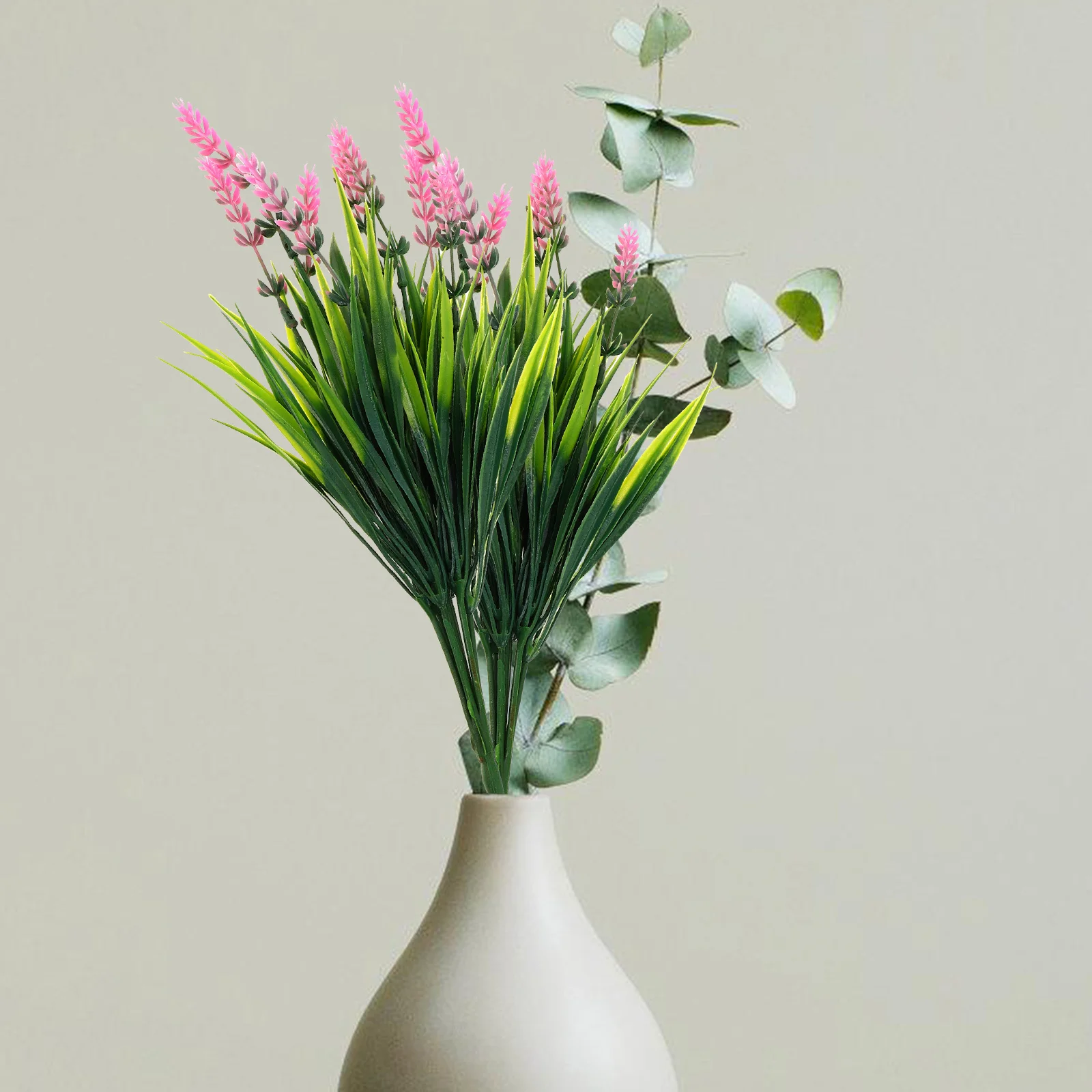 

10Pcs Artificial Lavender Flowers Faux Plastic Realistic Fake Bouquet Wedding Decorations Table Centerpieces Home Garden Indoor