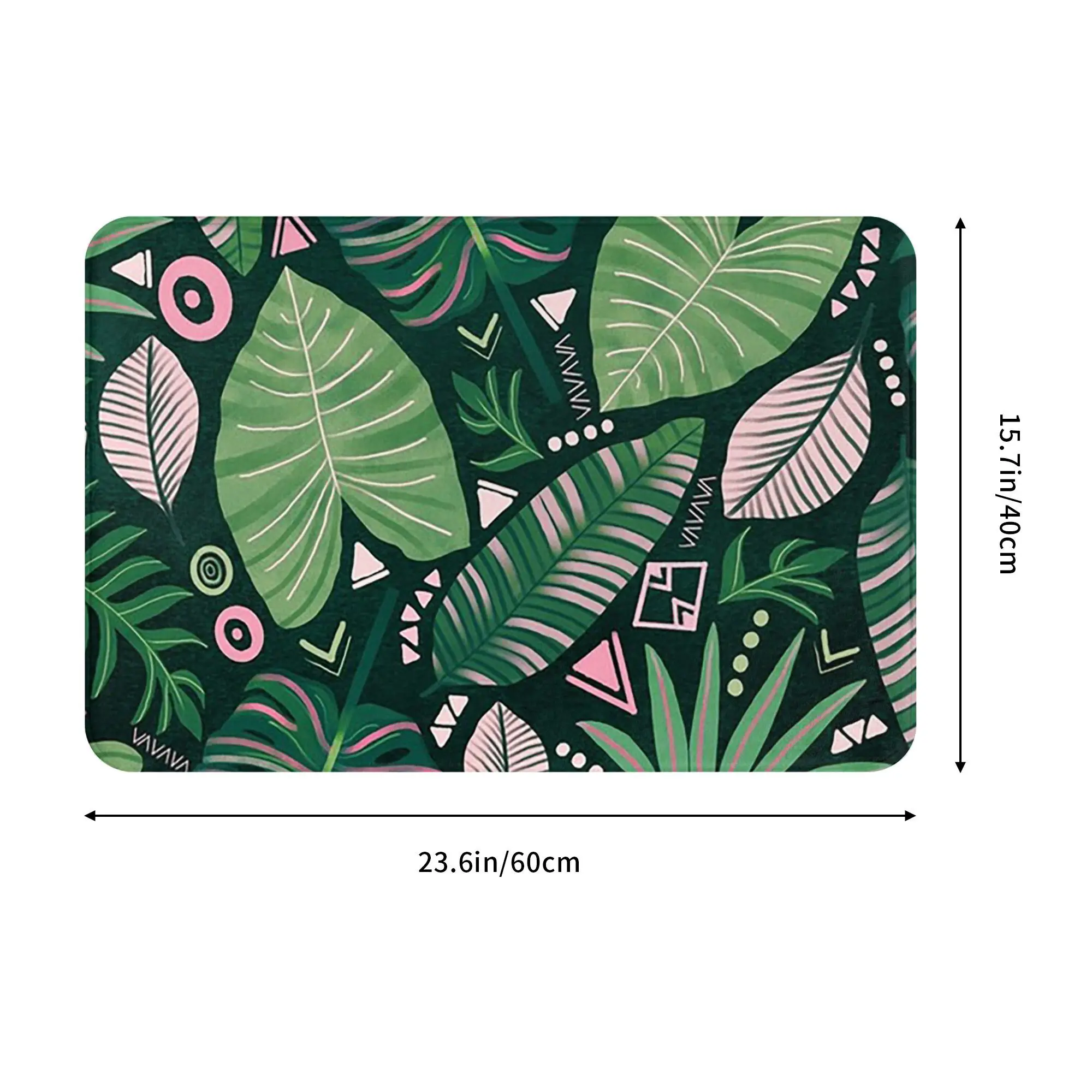 أزتيك الغابة يترك المضادة للانزلاق ممسحة الكلمة حصيرة وسادة السجاد البساط للمطبخ مدخل المنزل الحمام مسند القدم الحصير