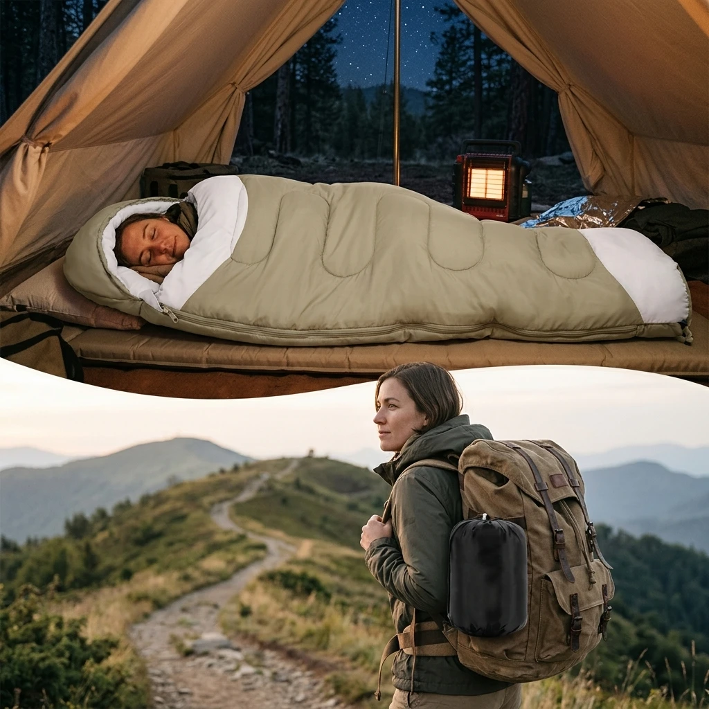 adult-envelope-sleeping-bag-thickened-warmth-for-outdoor-camping-hiking-portable-compression-carry-bag-220x75cm