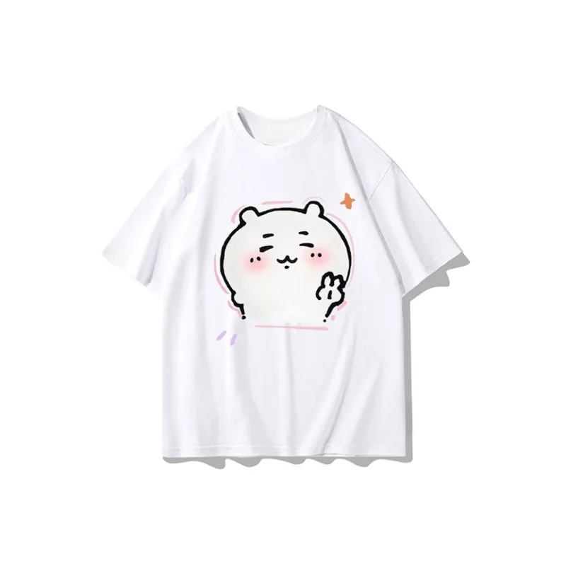 

Chiikawa Hachiware Usagi 3D Printed Y2K Breathable Daily Casual Quick Drying Loose Comfortable Round Neck Short Sleeved T-shirt