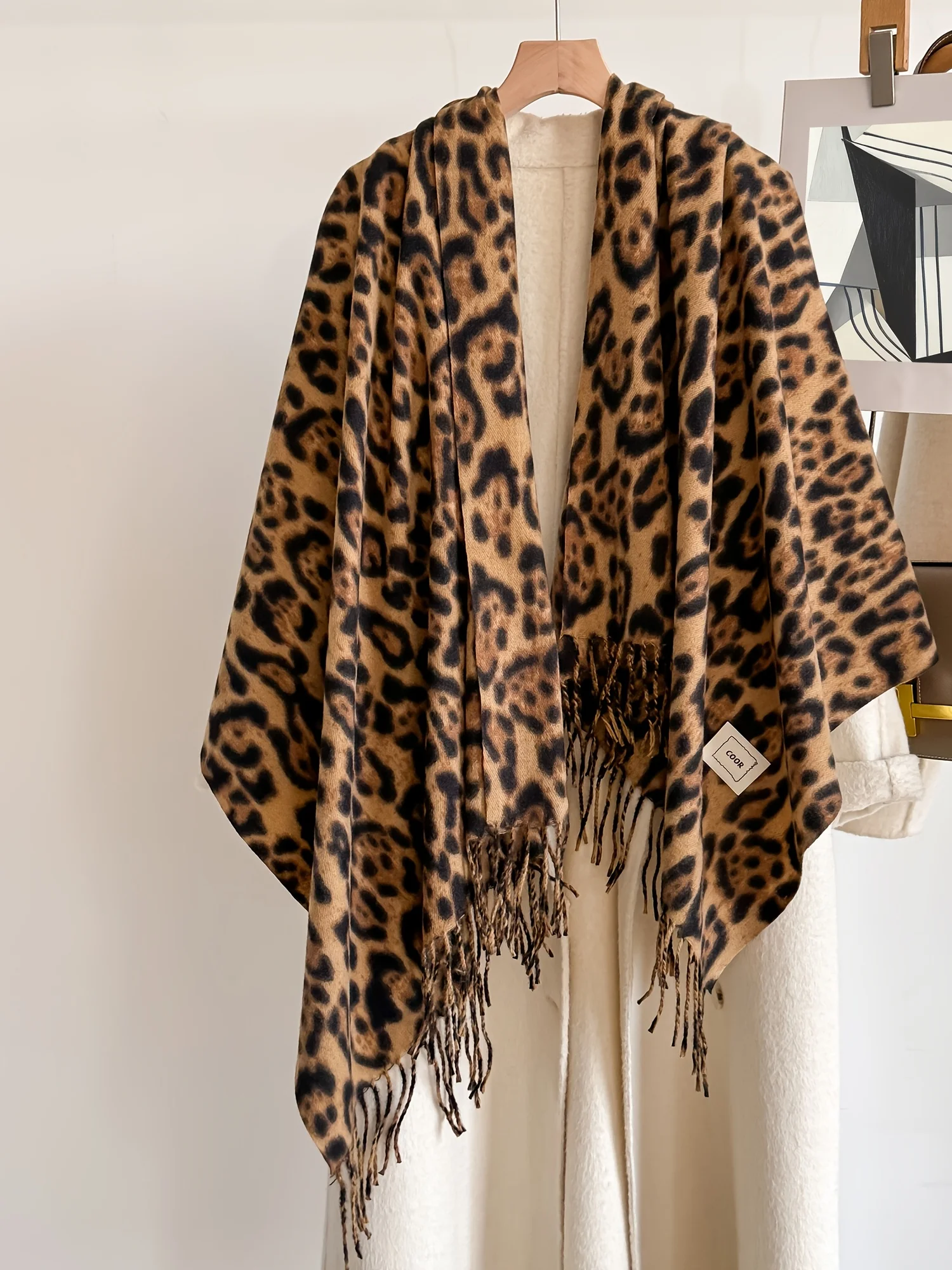 プラスサイズ - 高級感のあるレオパード柄フリンジ付きショー - Vintage Fashion Plus Size のレビューと価格