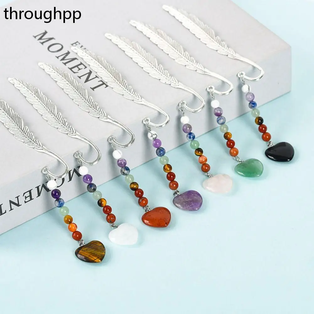 

Multi Style Creative Crystal Beads Bookmark Retro Healing Stone Bookmark School Supplies