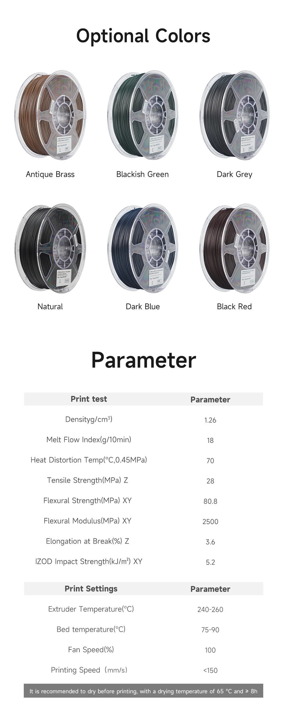 ESUN Carbonfaser PETG 3D-Filament Hochfestes 3D-Drucker-Filament 1,75 mm 1 kg PETG Carbonfaser-Filament für Bambu Lab PETG-CF – Detail 6