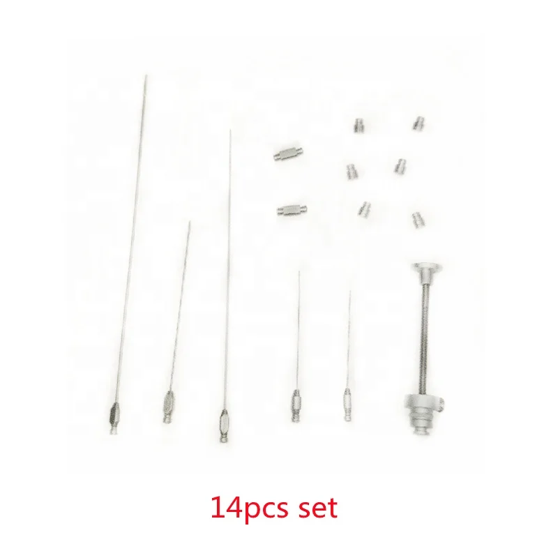 14pcs Liposuction Set Liposuction Aspirator Autologous Fat Transplantation Liposuction Cannula Set