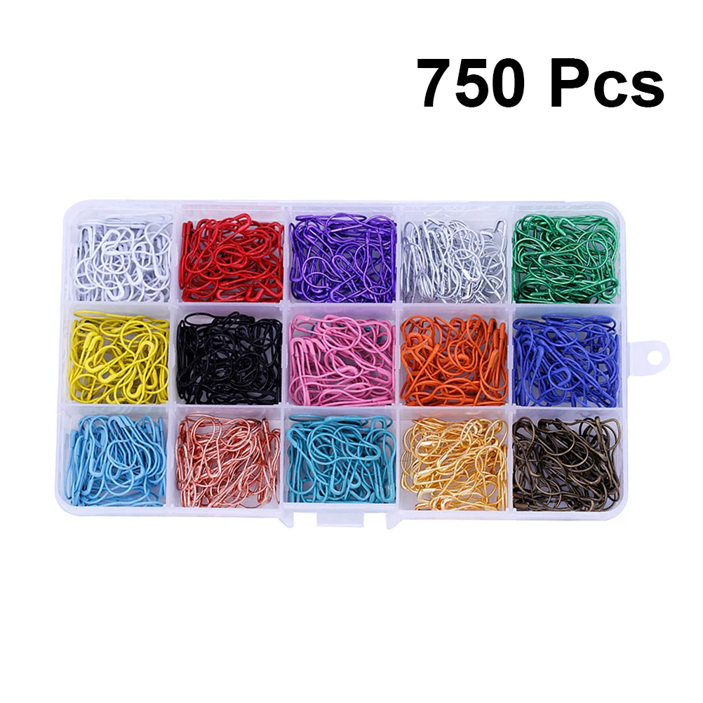 750 Pcs Labels for Clothing Safety Pin Calabash Pins Sewing Machine Assorted Color