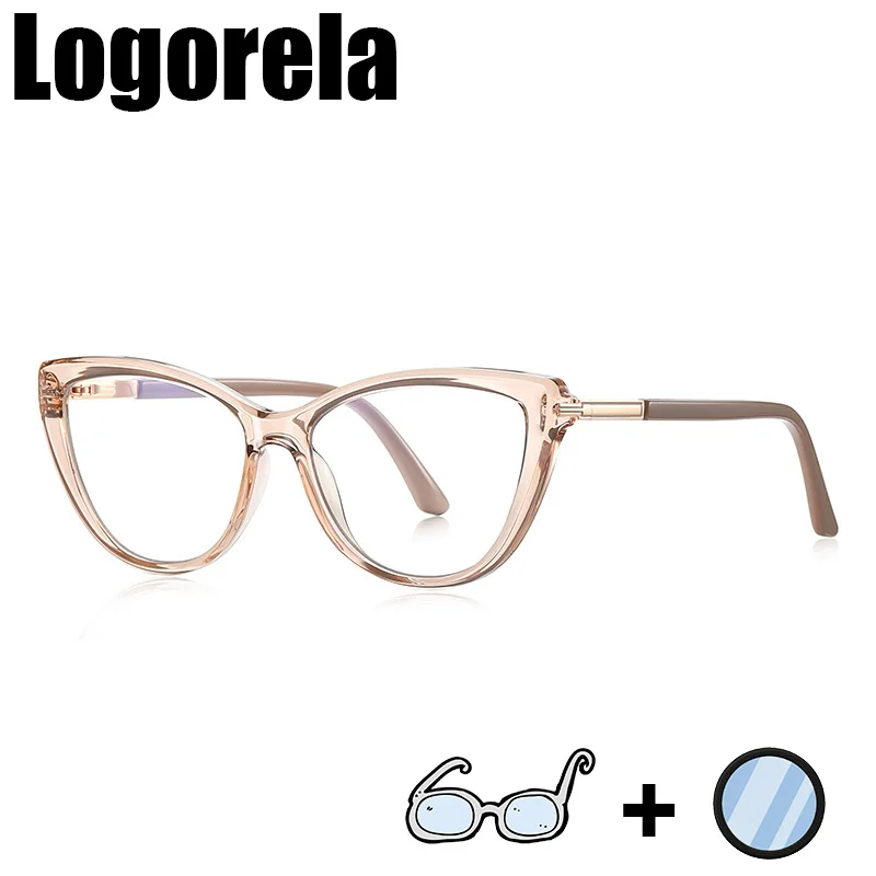 

Logorela 2243, женские оптические очки по рецепту, фотохромные очки с защитой от синего света, прогрессивные очки для близорукости и дальнозоркости