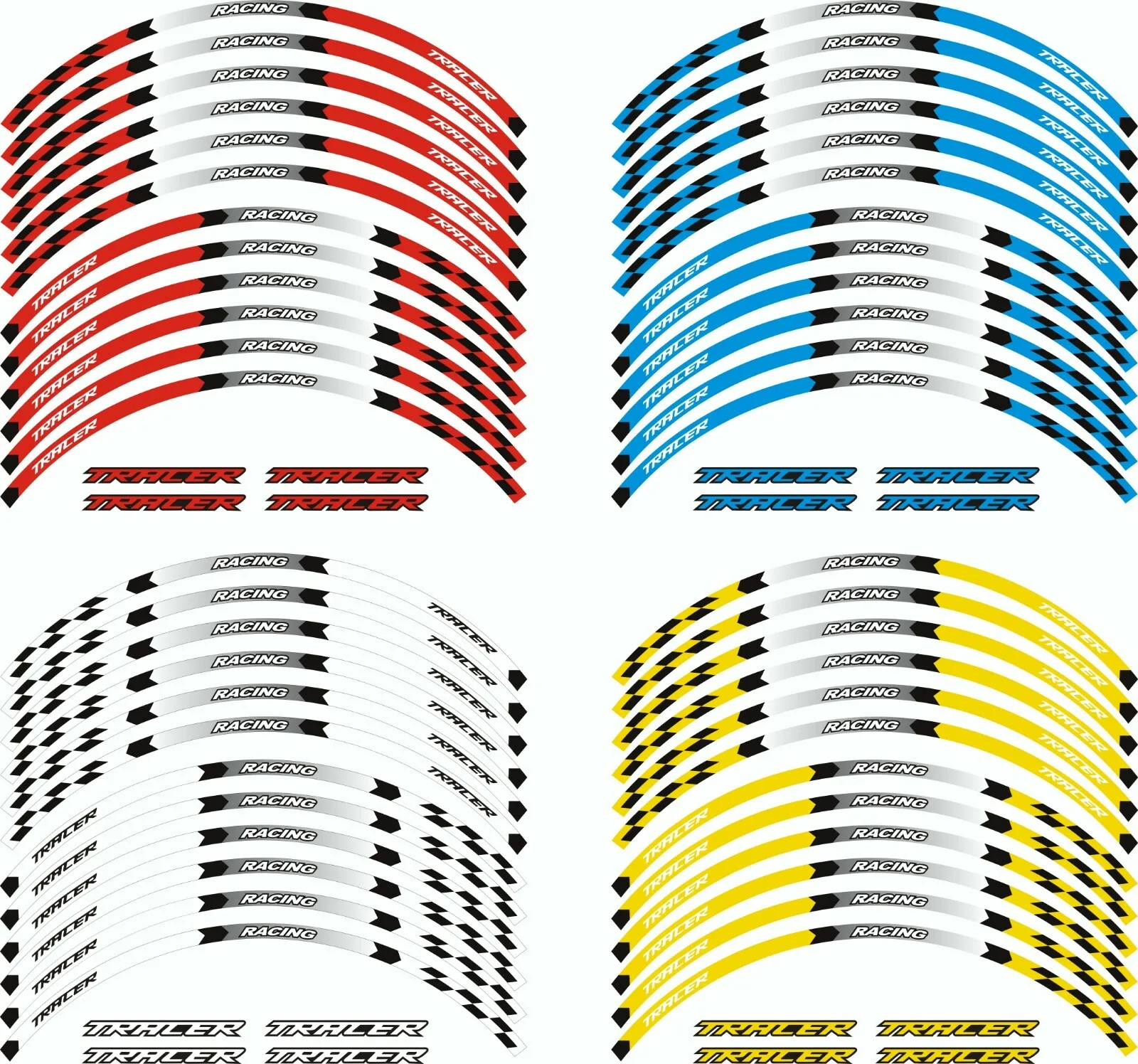Pegatinas para cubo de ruedas de 17 pulgadas, accesorios para motocicleta, calcomanías reflectantes, rayas para YAMAHA TRACER / 9 / TRACER 900