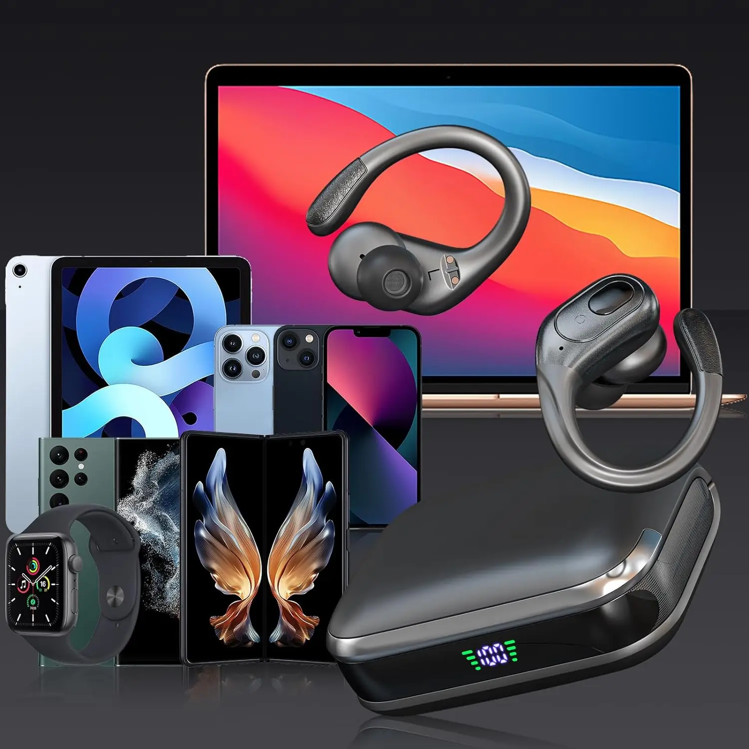 سماعات بلوتوث 5.4 2025 سماعات أذن لاسلكية 75 ساعة سماعة بلوتوث رياضية مع ميكروفون إلغاء الضوضاء IPX7 سماعات مقاومة للماء