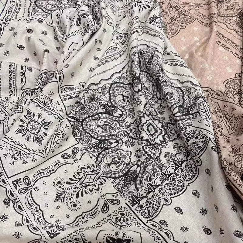 

Printed Natural Linen Cotton Fabric for Artistic Retro Jacket DIY Clothing Design Fashion Apparel Diy Sewing By Meter Cloth