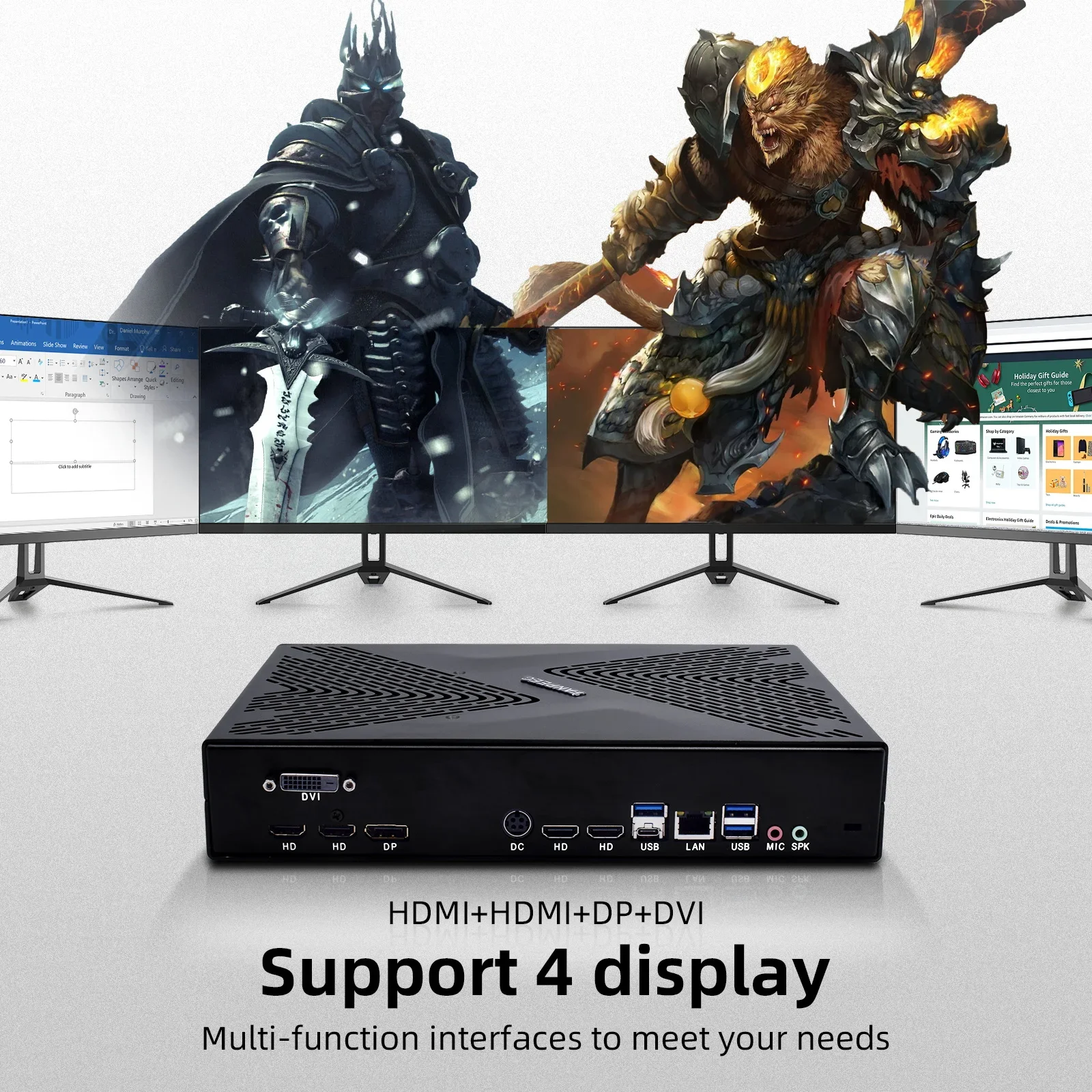 Computer desktop da gioco popolare SmallPC In-Tel I7-13700H RTX3050 Memoria video da 6 GB 2 * HD 1 * DP 1 * DVI-D Mini PC da gioco