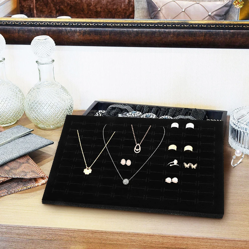 

10pcs Sponge Mat Earrings Jewelry Display Pad Insert for Pouch Tray Sponges Two Color Ring Organizer Inserts Storage