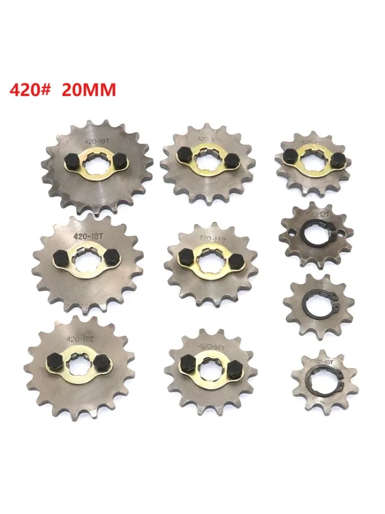AliExpress NONE 420# 20mm 10T 11T 12T 13T 14T 15T 16T 17T 18T 19T Front Sprocket for Dirt Pit Monkey Dax Bike Go Kart ATV Quad Motorcycle