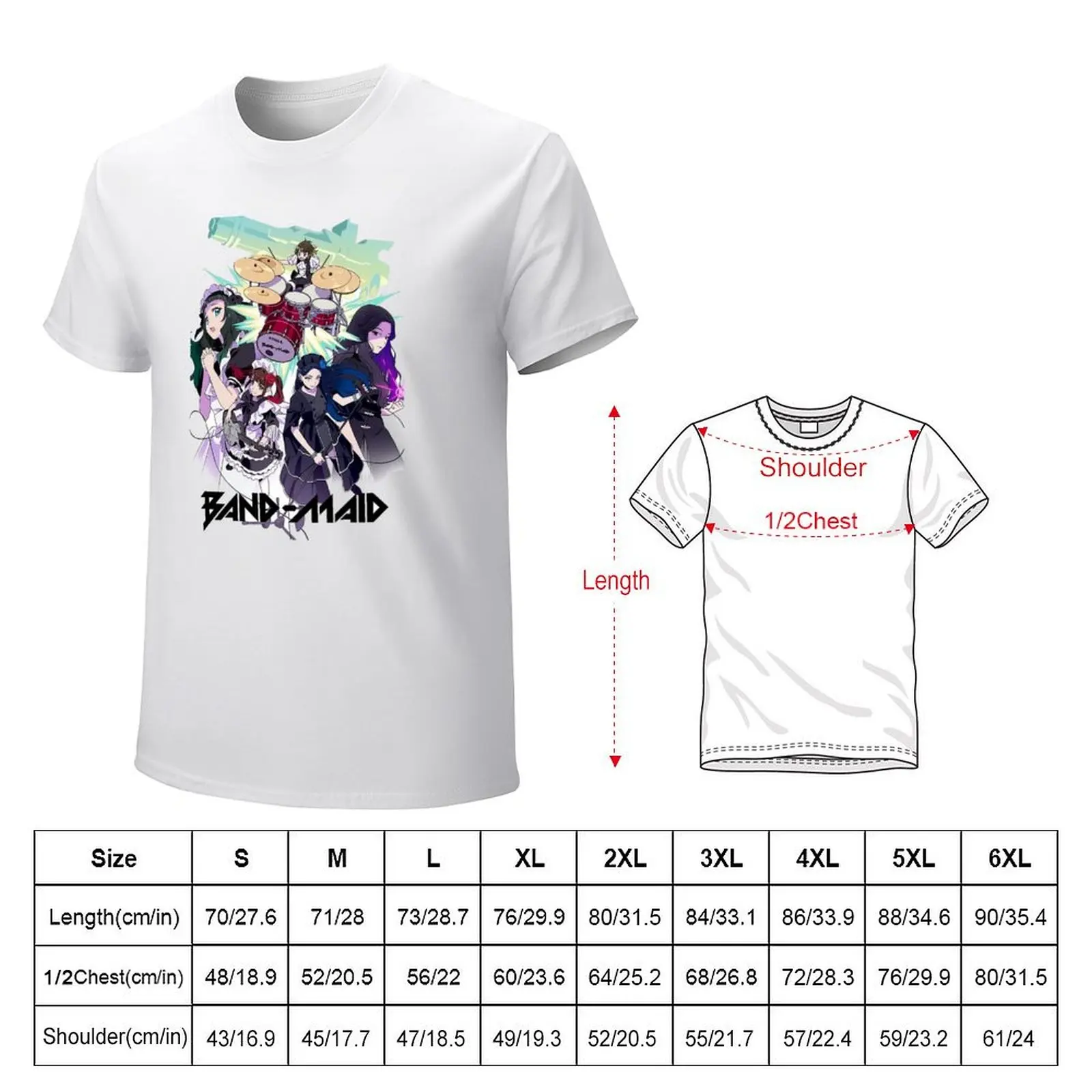 maid animation T-shirt sweat cute tops men workout shirt