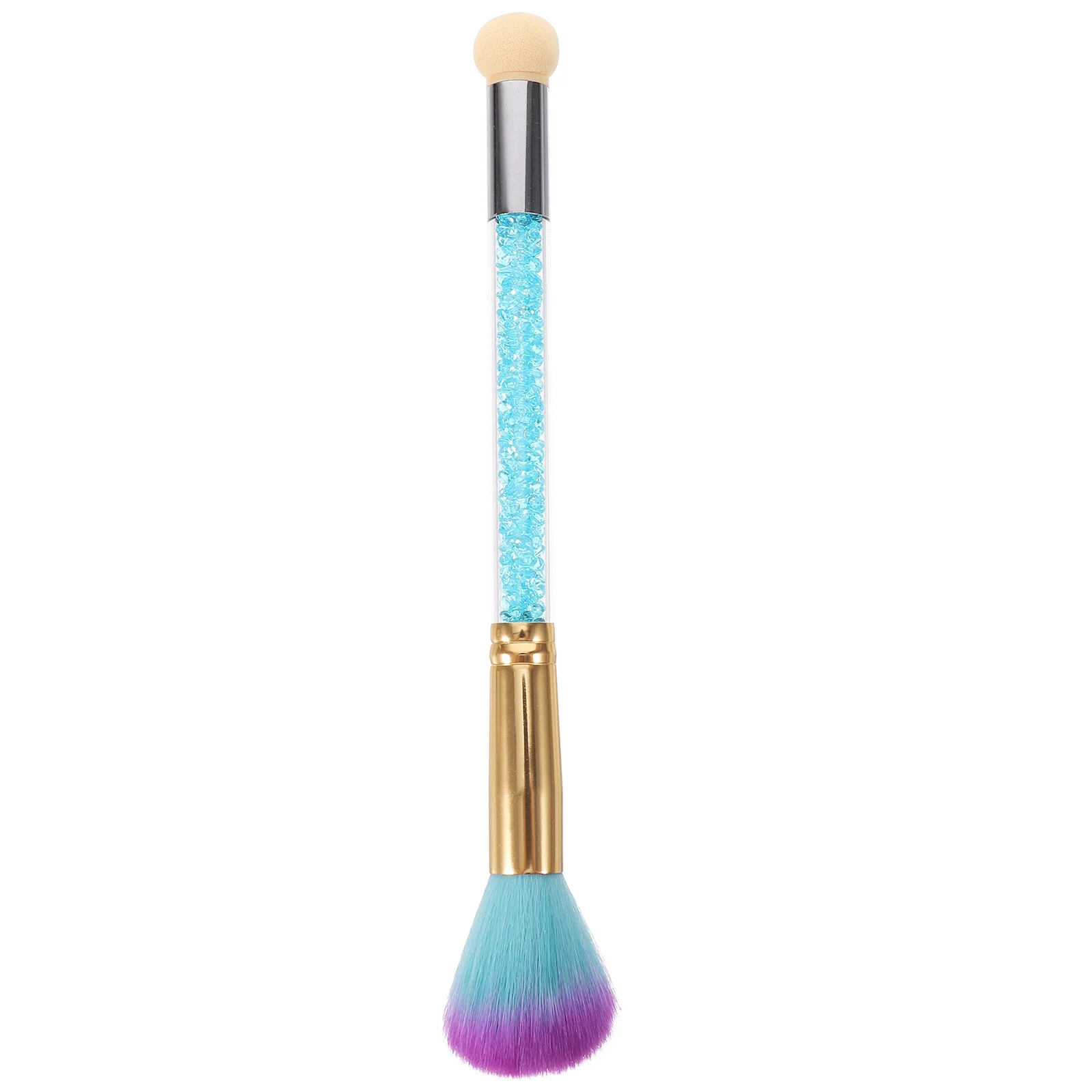 أداة إزالة الغبار من الأكريليك الأزرق برأس مزدوج لتطبيق مسحوق أحمر الخدود وملمع حجر الراين ومجموعة أدوات العناية بالأظافر #1