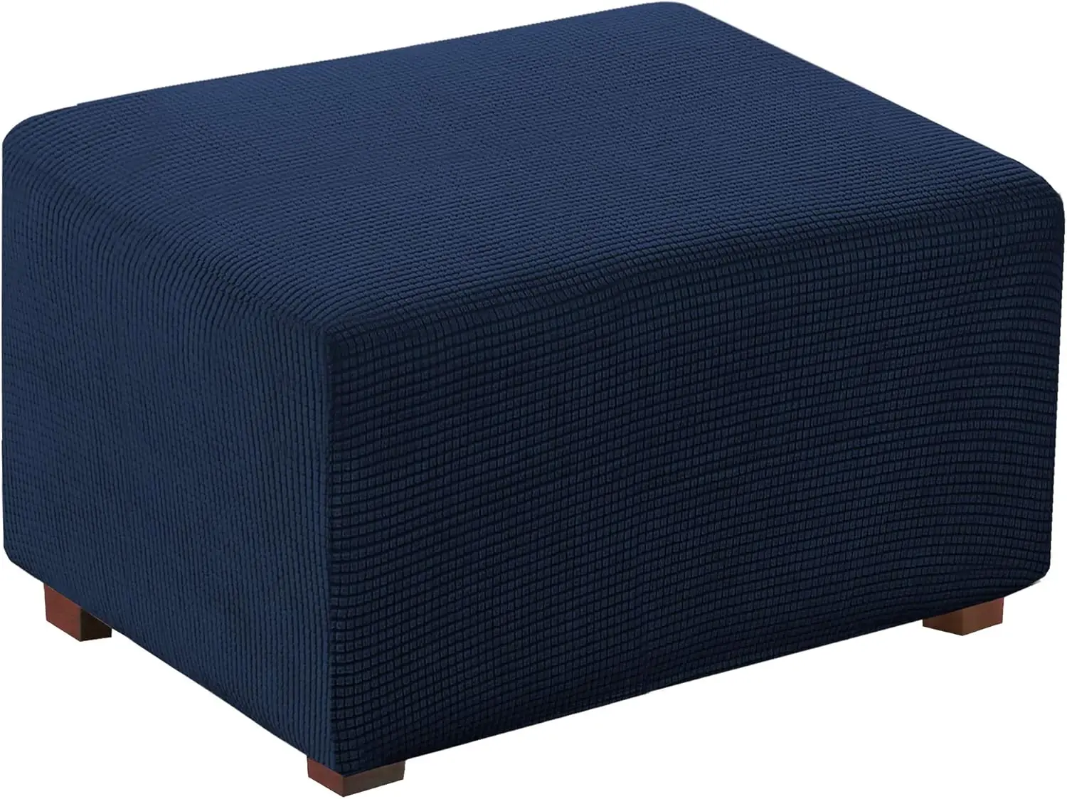 

Ottoman Slipcovers Stretch Rec Folding Storage Covers Removable Footstool Protect Footrest Covers With Elastic Bottom(Navy,